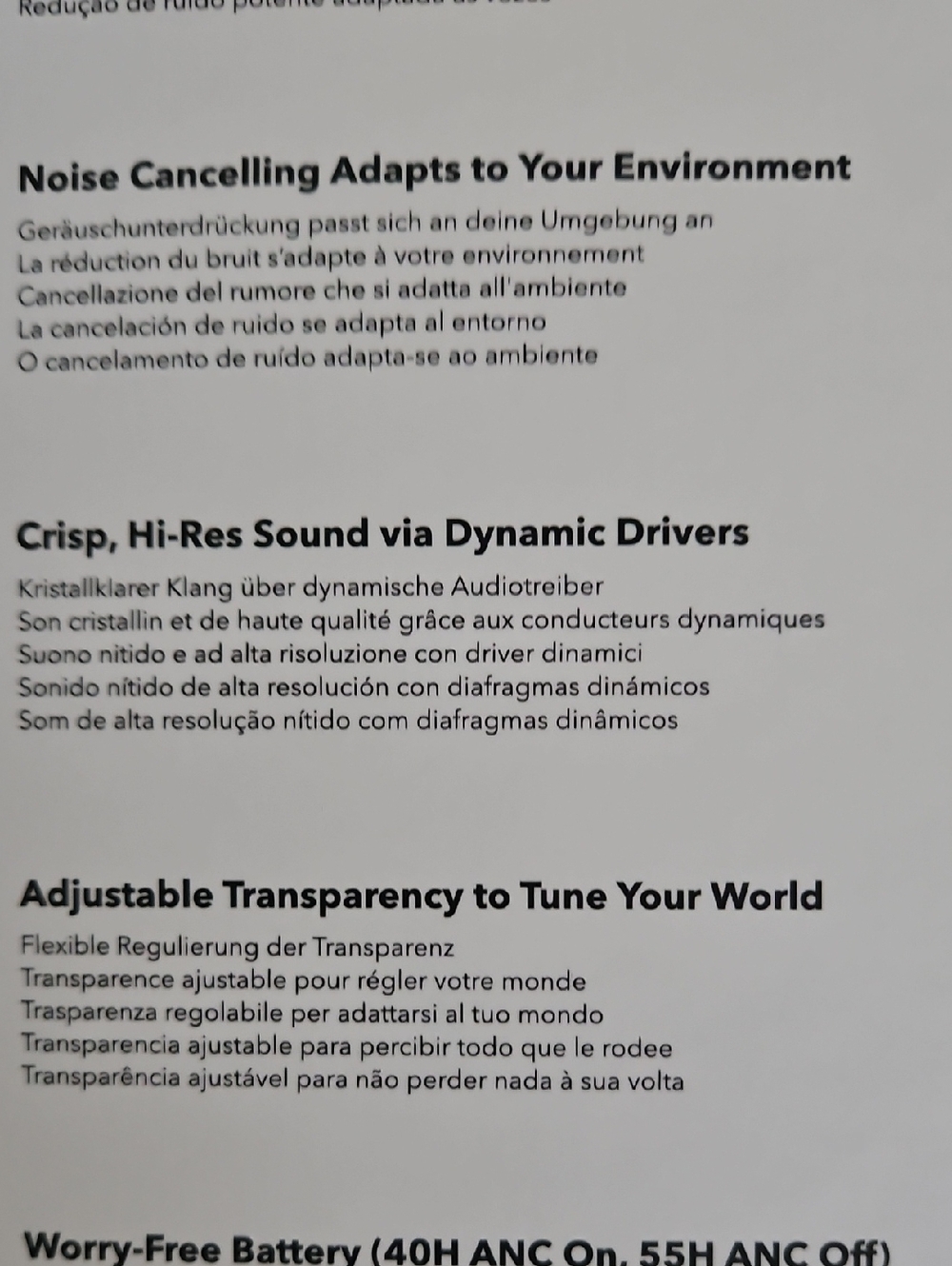 Soundcore By Anker - Noise Cancelling Headphones - Space One - Blue - NIB - Picture 5 of 8